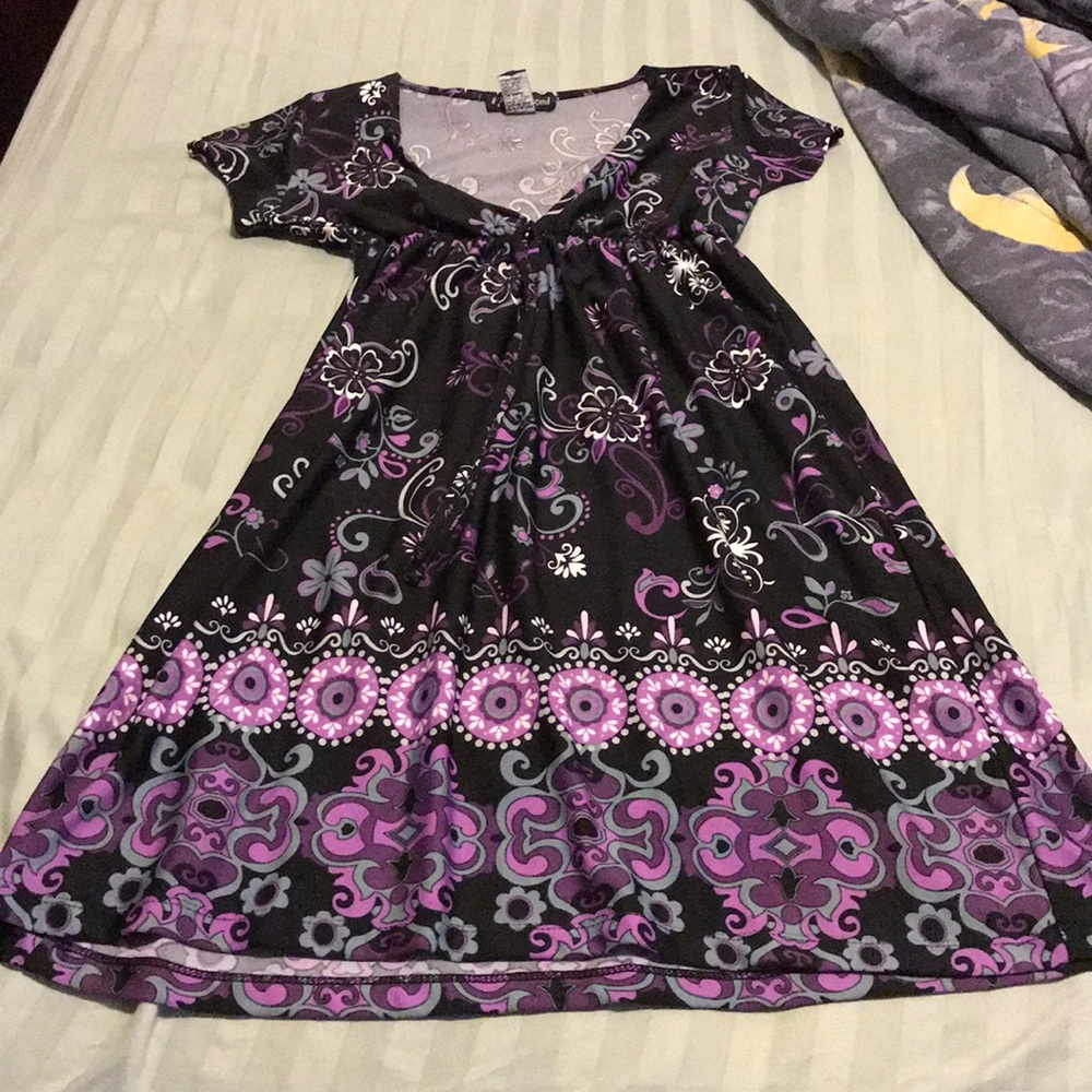 Purple and black dress